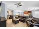 Spacious living area with open-concept layout, connecting the kitchen, dining area, and living room at 133 Brasswood Ct, Daytona Beach, FL 32117
