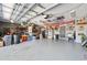 Large garage with ample space for parking and storage, plus decorations and equipment at 14 Marsh Ct, Ponce Inlet, FL 32127