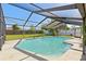A gorgeous backyard pool and deck, enclosed in a screened cage for privacy at 2416 Candlewick St, Deltona, FL 32738