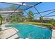 Inviting screened-in pool area with a clear blue pool, and a view of the back yard at 2416 Candlewick St, Deltona, FL 32738