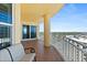 City views from a private outdoor balcony with comfortable seating at 2515 S Atlantic Ave # 1001, Daytona Beach Shores, FL 32118