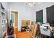 Bedroom with Hardwood floors and items leaning against walls at 257 Huntington Dr, Deland, FL 32724