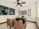 Cozy home office featuring natural light, comfortable seating, and a functional workspace at 2636 S Peninsula Dr, Daytona Beach, FL 32118