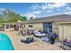 This home features a refreshing blue pool with ample patio space to enjoy the summer months at 2704 Burgoyne Pl, Deland, FL 32720
