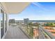 Spacious balcony with views of the city skyline and waterfront, perfect for outdoor relaxation at 2967 S Atlantic Ave # 1601, Daytona Beach Shores, FL 32118