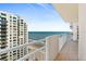 Spacious balcony offering panoramic ocean views, perfect for relaxing and entertaining guests at 2967 S Atlantic Ave # 1601, Daytona Beach Shores, FL 32118