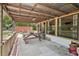 The covered patio features a picnic table, nice tile, and the pool view at 31544 Wekiva River Trl, Sorrento, FL 32776