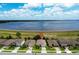 Aerial view of the home's location near a large pond with easy access to major highways at 343 Lazio Cir, Debary, FL 32713