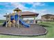 Community playground with slides and covered picnic area for Gathering fun at 343 Lazio Cir, Debary, FL 32713