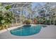 Sparkling private screened-in pool area with tropical landscaping at 3601 Galway Ln, Ormond Beach, FL 32174