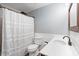 Bathroom with a shower, toilet, and sink with vanity at 4145 Rambler Ave, St Cloud, FL 34772