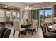 Dining area features a brick wall with sliding doors to the outside at 5430 Nw 35Th Lane Rd, Ocala, FL 34482