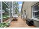 Enjoy outdoor living on screened porch featuring comfortable seating and backyard views at 5776 White Acres Ln, Port Orange, FL 32127
