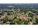 Aerial view of the property showcasing its location in a quiet residential neighborhood at 707 Hamilton St, New Smyrna Beach, FL 32168
