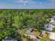 Aerial view of a charming home nestled among mature trees, offering a sense of peaceful seclusion at 102 Judges Ln, Port Orange, FL 32129