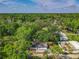 Scenic aerial shot of a home nestled among lush green trees under a bright blue sky at 102 Judges Ln, Port Orange, FL 32129