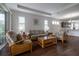 Bright living room featuring hardwood floors, recessed lighting, and an open floor plan at 1118 Avery Meadows Way, Deland, FL 32724