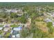 Residential area aerial view surrounded by mature trees, local roads, and community homes at 1617 Tuscaloosa Ave, Daytona Beach, FL 32117