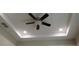 Close up of a well-lit bedroom ceiling fan with recessed lighting at 1870 Pepper Tree Ln, Deland, FL 32720