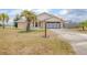 Charming brick home with a well-manicured lawn and a palm tree, featuring a spacious driveway at 2055 Little Farms Ct, Deltona, FL 32738