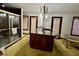 Bathroom featuring a vanity with sink, a standalone tub, and a glass enclosed shower at 2068 Pennsylvania Dr, Deland, FL 32724