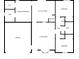 Floor plan displaying the layout of the property, including the bedrooms and living room at 2110 3Rd Ave, Deland, FL 32724