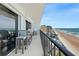 Balcony view featuring outdoor seating with beach and ocean views at 2425 S Atlantic Ave # 1202A, Daytona Beach Shores, FL 32118