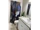 Inviting bathroom featuring stylish shower curtain and sleek vanity at 2841 Beal St, Deltona, FL 32738