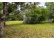 A peaceful backyard with a wooded shed surrounded by a well-maintained grassy lawn at 29505 North, Paisley, FL 32767