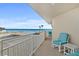 Unwind on this balcony with ocean views, an ideal spot for enjoying the coastal lifestyle at 2967 S Atlantic Ave # 202, Daytona Beach Shores, FL 32118