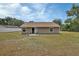 Back exterior of a home showcasing siding, roof, and a spacious yard at 3001 Inca Ct, Deltona, FL 32738