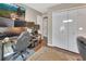 Productive home office with multiple monitors, desk space, and a large closet at 3001 Inca Ct, Deltona, FL 32738