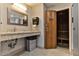Bathroom with vanity, sink and sauna at 3003 S Atlantic Ave # 21A2, Daytona Beach Shores, FL 32118