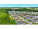 High aerial view of a Primary-planned community with lakes, lush landscaping, and well-maintained streets at 3049 Meleto Blvd, New Smyrna Beach, FL 32168