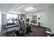 Workout room features stationary bikes, treadmills, weight rack, television and room for stretching at 3145 S Atlantic Ave # 503, Daytona Beach Shores, FL 32118