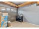 A garage with ample storage and a work station at 4604 Barbados Loop, Clermont, FL 34711