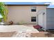 Exterior side view showing backyard access, storage shed and stone walkway at 5496 S Nova Rd, Port Orange, FL 32127