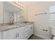 Bright bathroom with double vanity, granite countertop, and modern fixtures at 560 Sumner Ave, Orange City, FL 32763