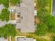 Overhead view of townhome complex with mature landscaping, offering a serene and well-maintained community at 564 Mount Olympus Blvd, New Smyrna Beach, FL 32168