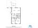Detailed floor plan showcasing the layout of a 925 square foot home, including room dimensions at 818 Sugar House Blvd, Port Orange, FL 32129