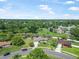 An aerial view showcasing a home surrounded by lush greenery in a quiet neighborhood at 1191 Tracy Dr, Port Orange, FL 32129