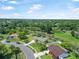 An aerial view showcasing a home surrounded by lush greenery in a quiet neighborhood at 1191 Tracy Dr, Port Orange, FL 32129