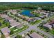 Scenic aerial view of a quiet neighborhood with community ponds at 1233 Girog Ave, Port Orange, FL 32129