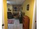 Cozy living room with a fireplace and built in bookshelf at 1725 Turtle Hill Rd, Enterprise, FL 32725
