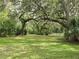 Expansive green lawn framed by mature, moss-draped trees and a white fence in the background at 1725 Turtle Hill Rd, Enterprise, FL 32725