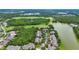 An aerial view of the property showcasing its proximity to a lush golf course and picturesque lake at 191 Sedona Cir, Daytona Beach, FL 32124