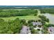 Scenic aerial view of condos overlooking the golf course and a large lake in a lush, green setting at 191 Sedona Cir, Daytona Beach, FL 32124