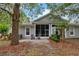 Backyard view featuring a screened patio, lush landscaping, and a tranquil setting for outdoor enjoyment at 191 Sedona Cir, Daytona Beach, FL 32124