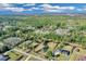 Aerial view of a neighborhood in a rural area with custom homes surrounded by mature trees at 19343 Moorgate St, Orlando, FL 32833