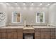 Bathroom featuring double vanity, granite countertops, and tile flooring at 226 Treeline Ln, Ormond Beach, FL 32174